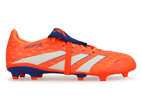 adidas Kids Predator League Foldover Tongue FG/MG Signal Coral/White