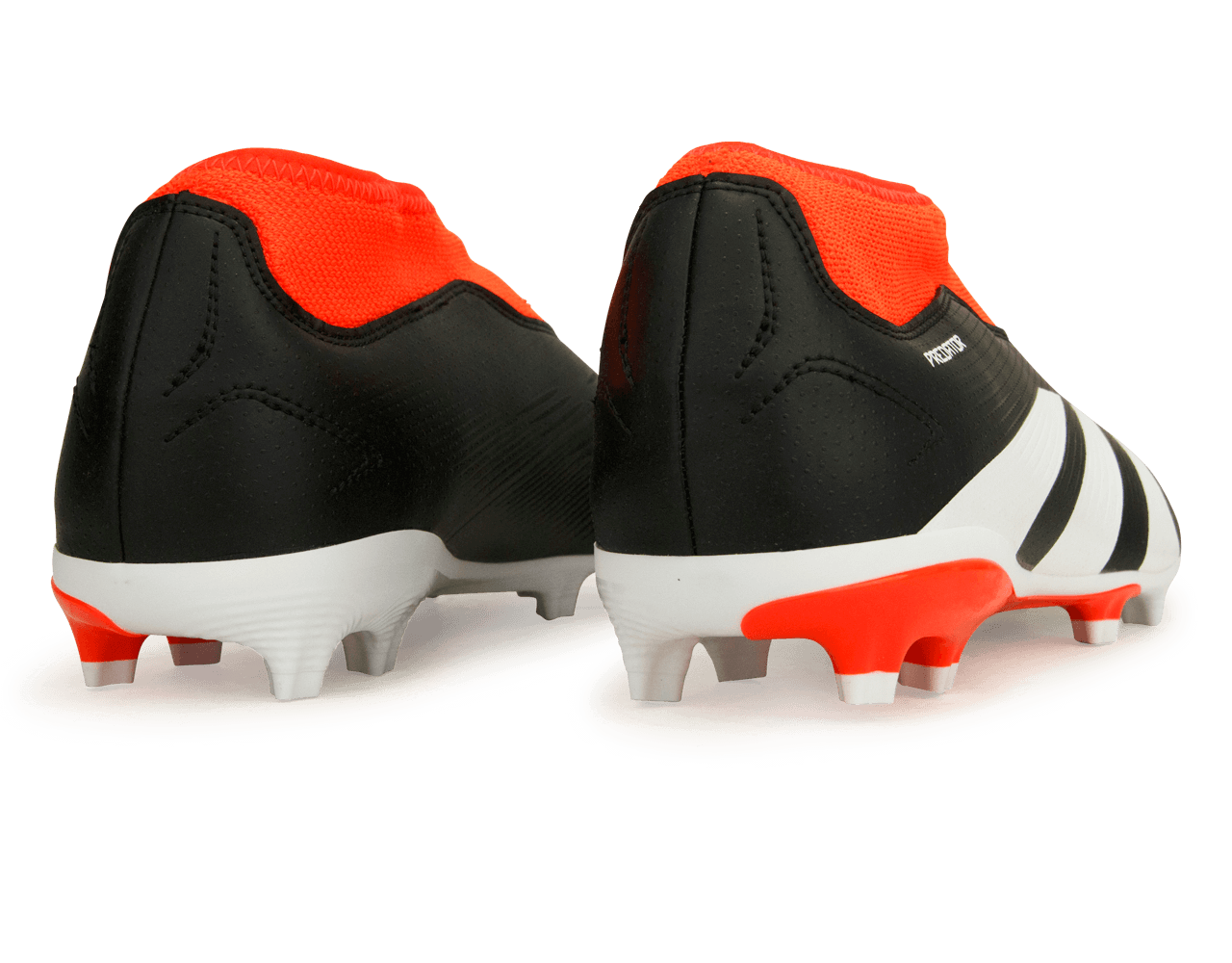 adidas Kids Predator League Laceless FG Core Black/Solar Red