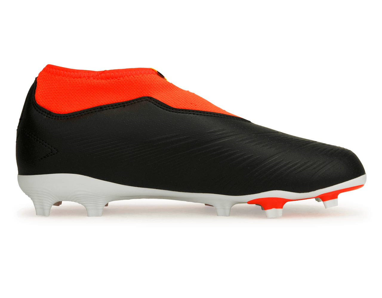 adidas Kids Predator League Laceless FG Core Black/Solar Red