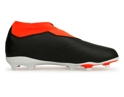 adidas Kids Predator League Laceless FG Core Black/Solar Red