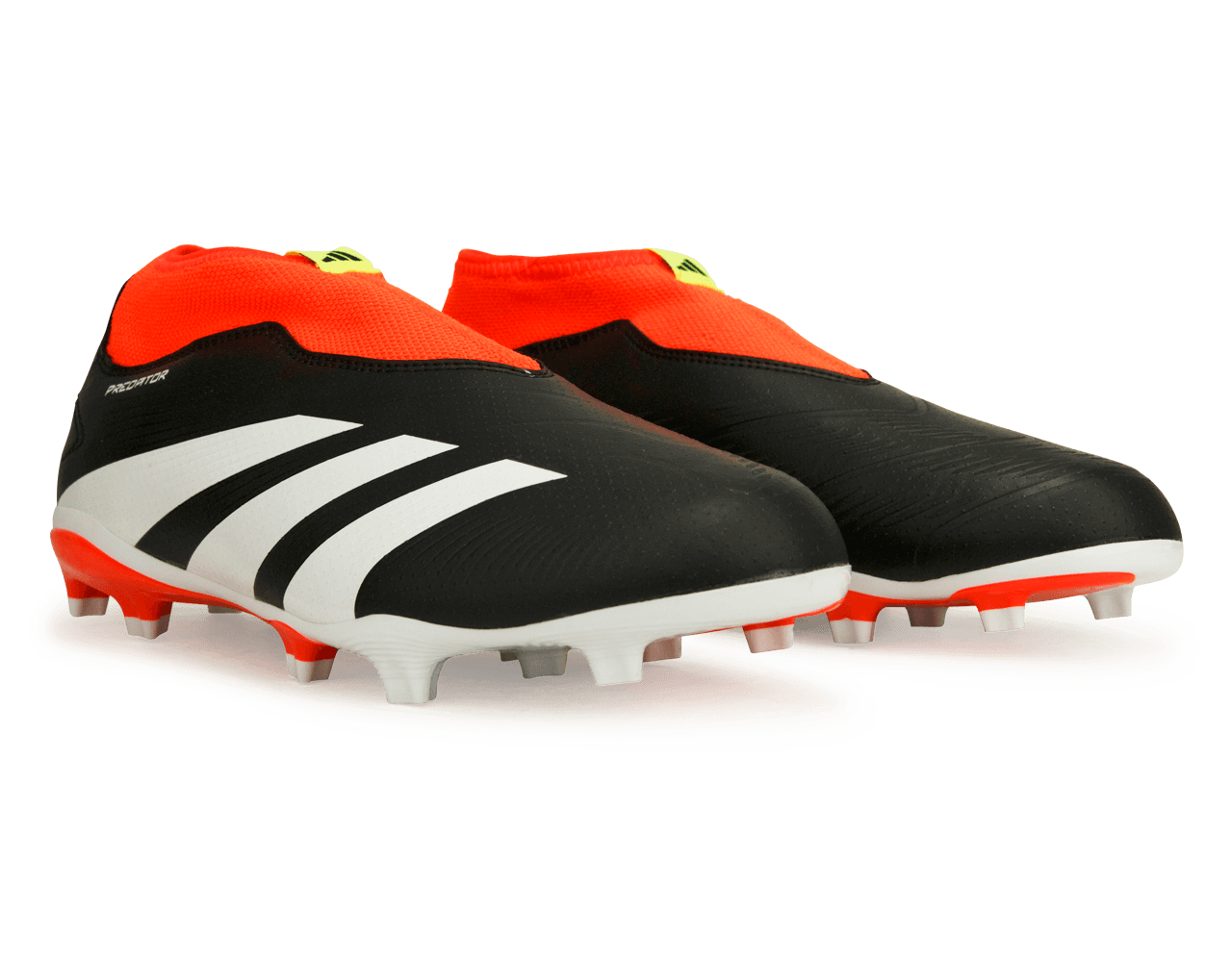 adidas Kids Predator League Laceless FG Core Black/Solar Red