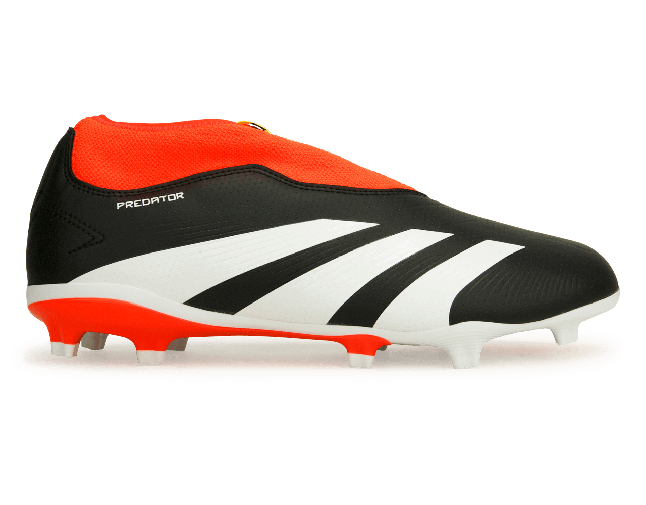 adidas Kids Predator League Laceless FG Core Black/Solar Red