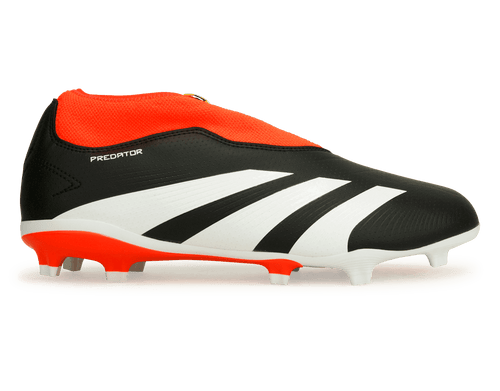 adidas Kids Predator League Laceless FG Core Black/Solar Red