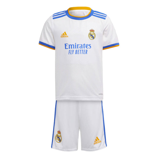 adidas Kids Real Madrid 2021/22 Home Minikit White/Blue
