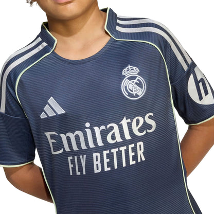 adidas Kids Real Madrid 2025/26 Away Jersey Legend Ink/ White