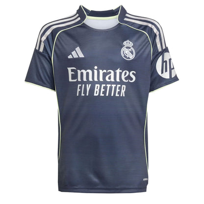 adidas Kids Real Madrid 2025/26 Away Jersey w/ Bellingham #5 Printing