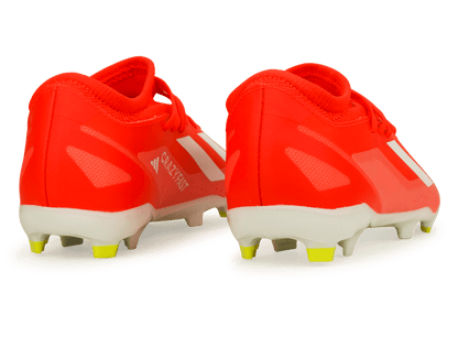 adidas Kids X Crazyfast League FG Solar Red/White