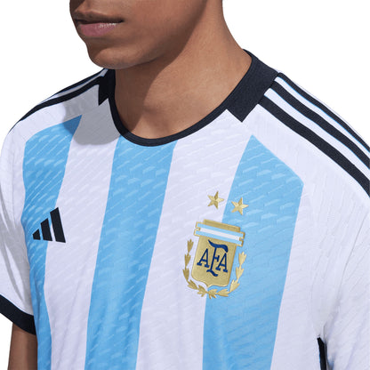 adidas Men's Argentina 2022/23 Authentic Home Jersey White/Light Blue