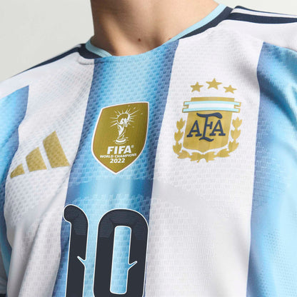 adidas Men's Argentina World Cup 2026 Authentic Home Jersey w/ Messi #10 Printing