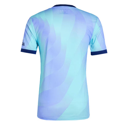 adidas Men's Arsenal 2024/25 Authentic Third Jersey Clear Aqua/Light Flash Purple
