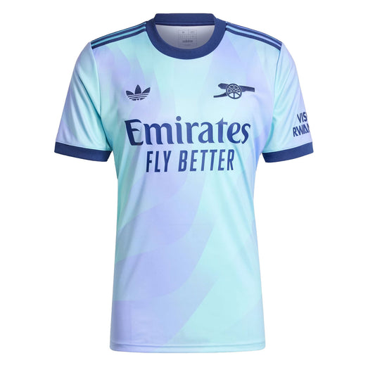 adidas Men's Arsenal 2024/25 Third Jersey Clear Aqua/Light Flash Purple