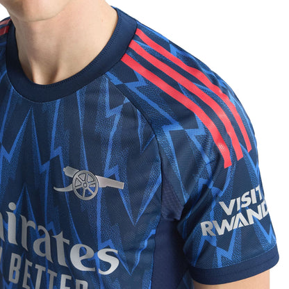 adidas Men's Arsenal 2025/26 Authentic Away Jersey Night Indigo/Grey Two