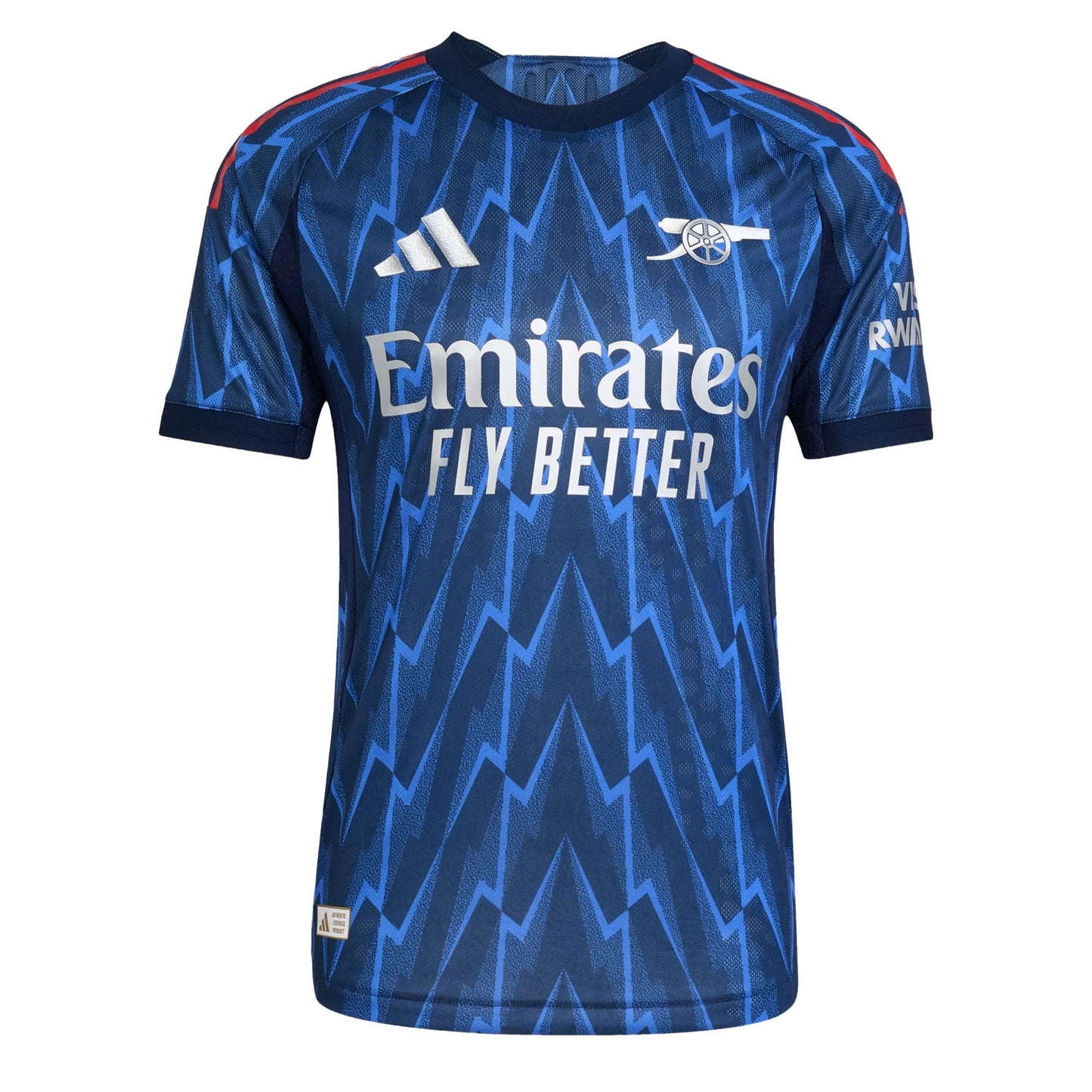 adidas Men's Arsenal 2025/26 Authentic Away Jersey Night Indigo/Grey Two