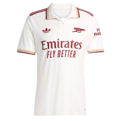 adidas Men's Arsenal 2025/26 Third Jersey Cloud White/Burgundy