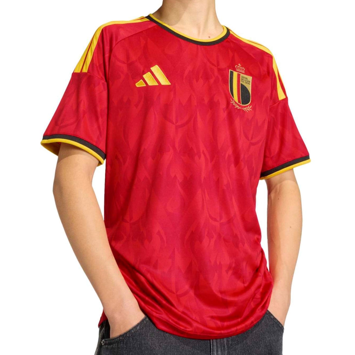 adidas Men's Belgium World Cup 2026 Home Jersey Red/Gold