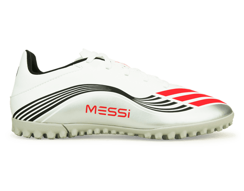 adidas Men's F50 Club Messi TF White/Red/Silver