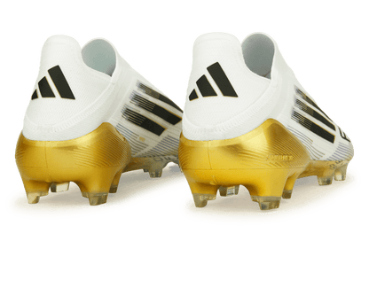 adidas Men's F50 Elite Laceless FG White/Black/Gold