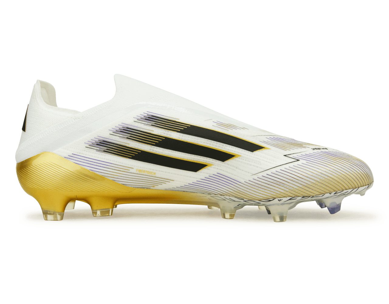 adidas Men's F50 Elite Laceless FG White/Black/Gold