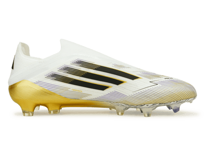 adidas Men's F50 Elite Laceless FG White/Black/Gold