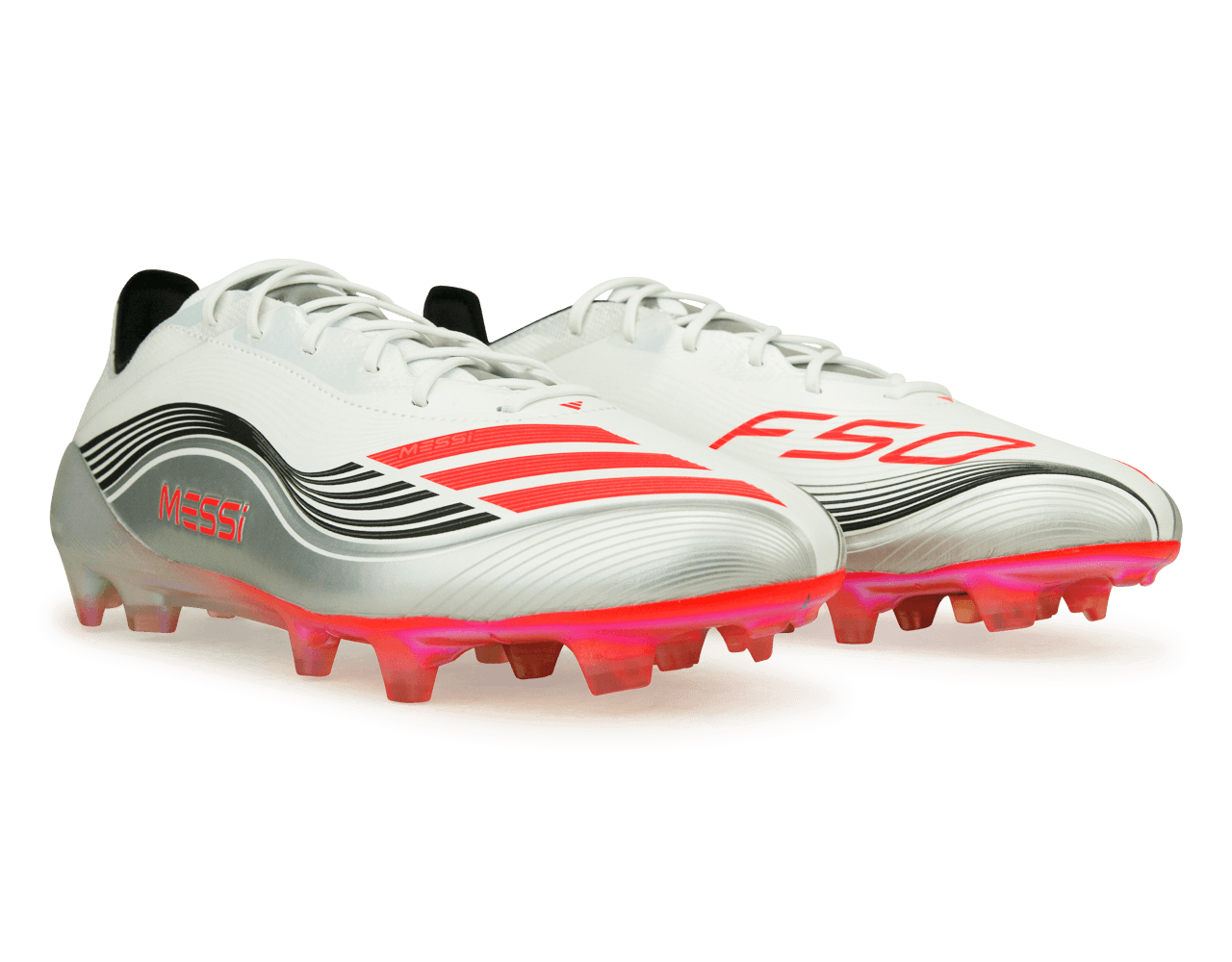 adidas Men's F50 Elite Messi FG White/Red/Silver