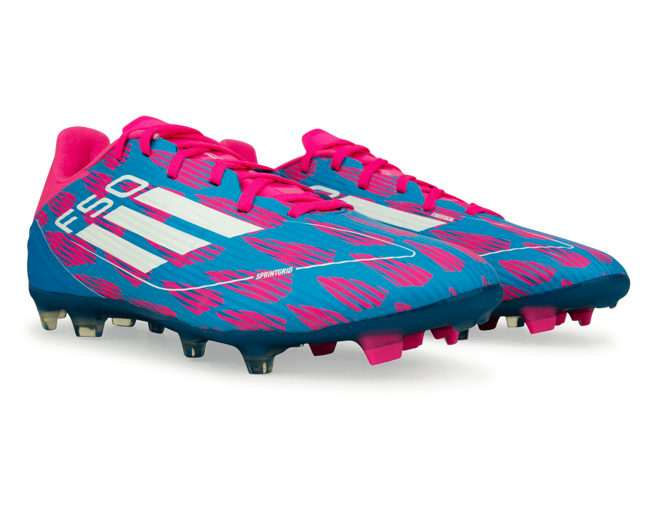 adidas Men's F50 League FG/MG Blue/White/Pink