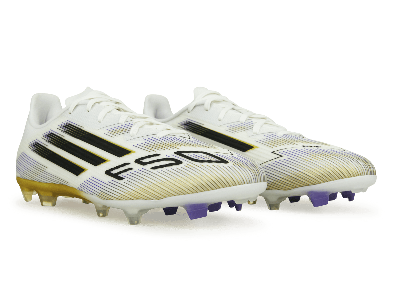 adidas Men's F50 League FG/MG White/Black/Gold
