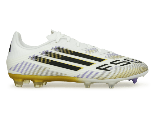 adidas Men's F50 League FG/MG White/Black/Gold