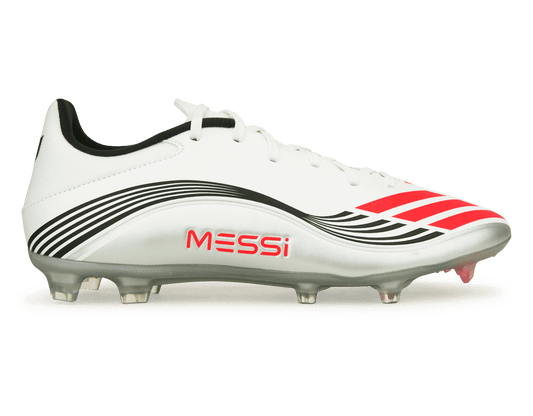 adidas Men's F50 League Messi FG/MG White/Red/Silver