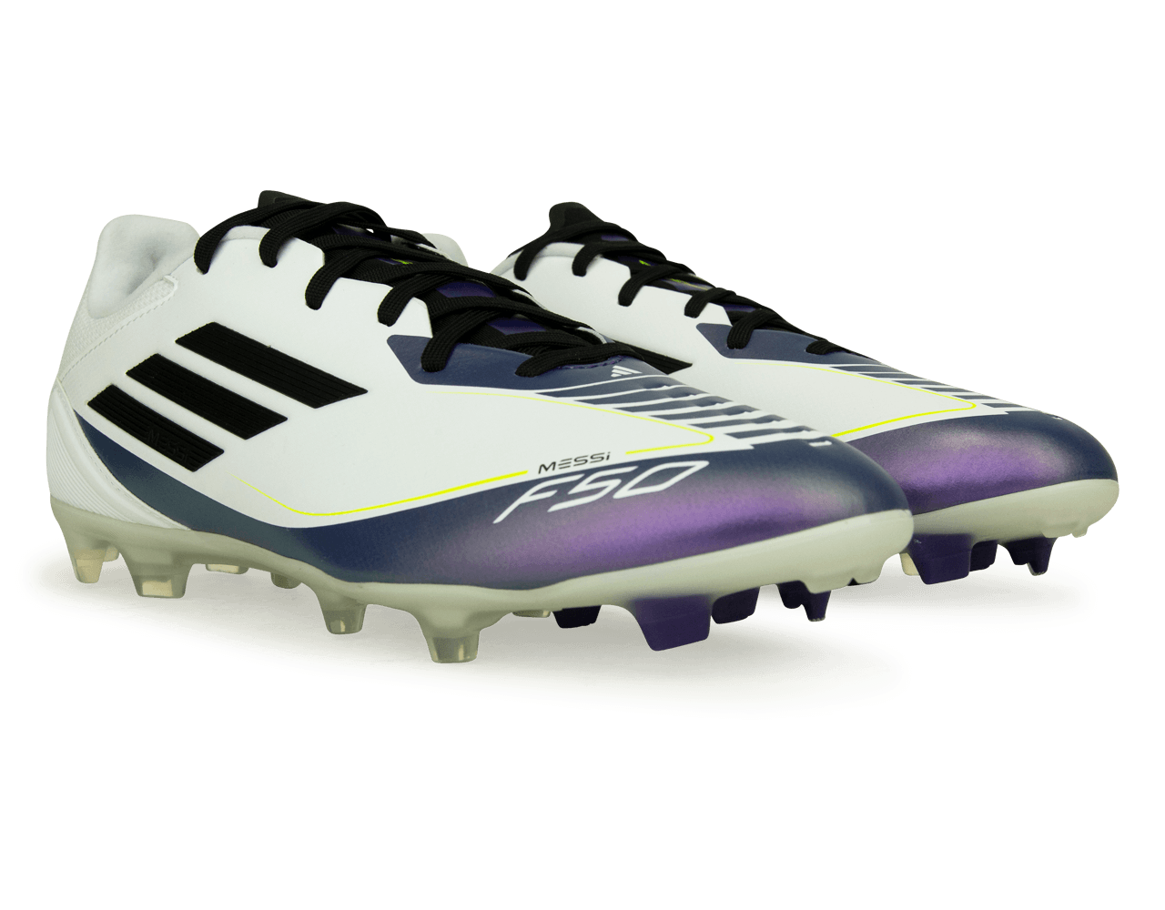 adidas Men's F50 League Messi FG/MG White/Black/Purple