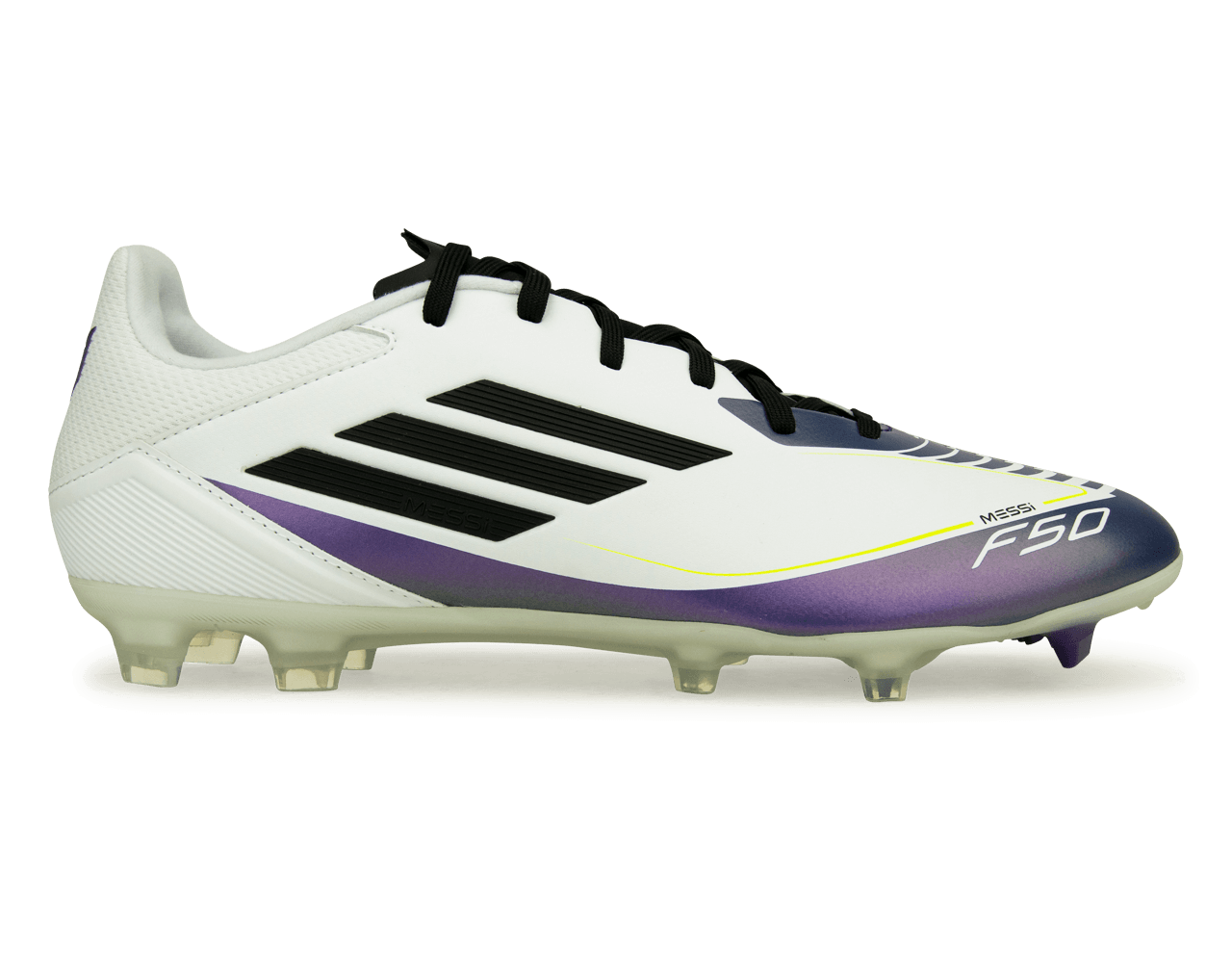adidas Men's F50 League Messi FG/MG White/Black/Purple