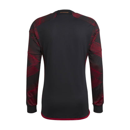 adidas Men's Germany 2022/23 Away Long Sleeve Jersey Black