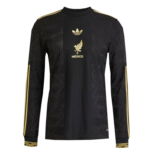 adidas Men's Mexico Gold 2025/26 Long Sleeve Jersey Black/Gold