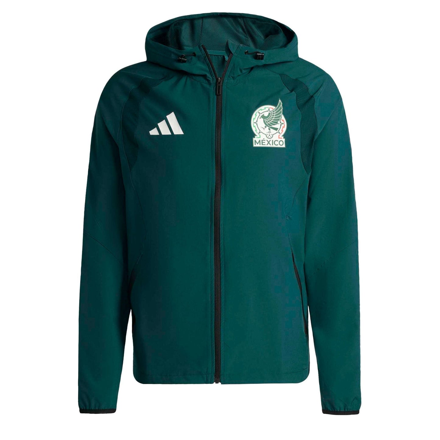 adidas Men's Mexico World Cup 2026 Tiro Travel Full Zip Windbreaker Green