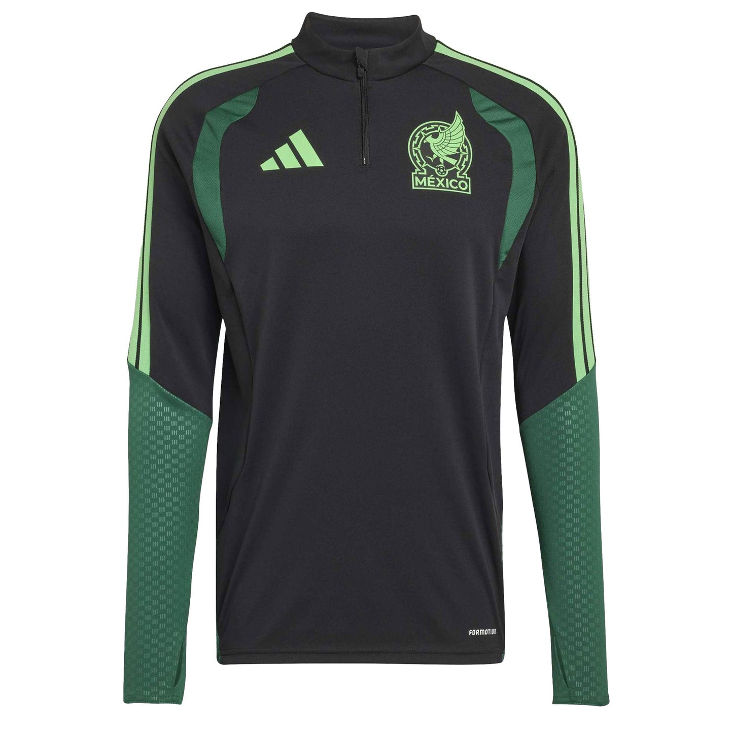 adidas Men's Mexico World Cup 2026 1/4 Zip Top Black/Green