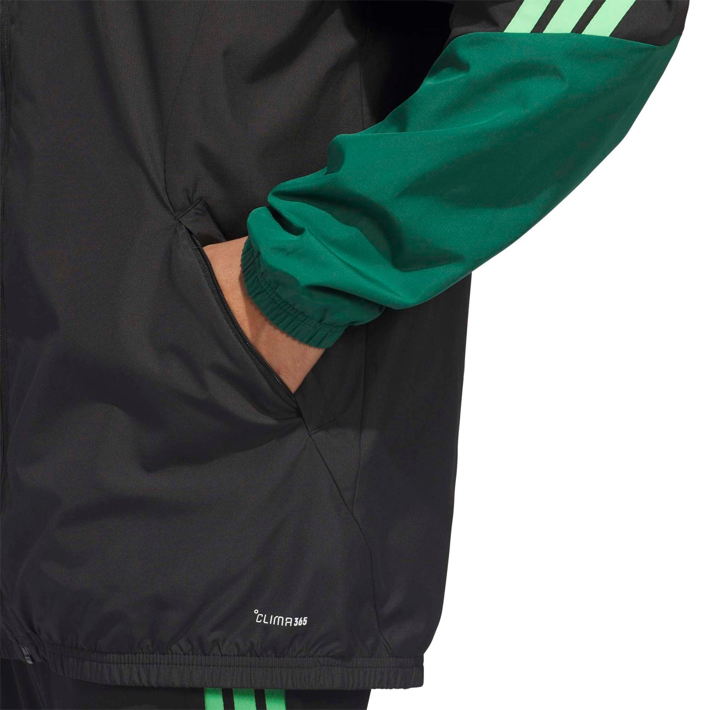 adidas Men's Mexico World Cup 2026 Tiro All Weather Jacket Black/Green