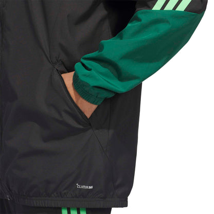 adidas Men's Mexico World Cup 2026 Tiro All Weather Jacket Black/Green