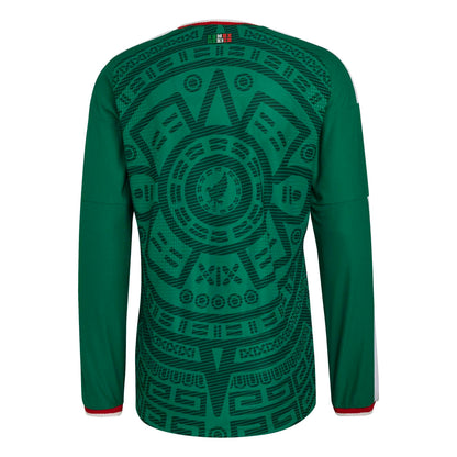 adidas Men's Mexico World Cup 2026 Authentic Home Long Sleeve Jersey Green