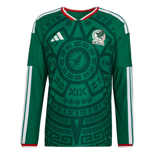 adidas Men's Mexico World Cup 2026 Authentic Home Long Sleeve Jersey Green
