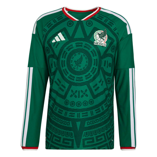 adidas Men's Mexico World Cup 2026 Authentic Home Long Sleeve Jersey Green