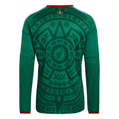 adidas Men's Mexico World Cup 2026 Home Long Sleeve Jersey Green/White