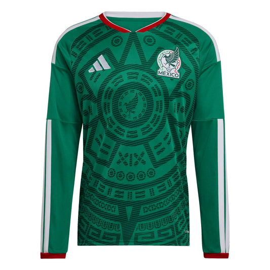 adidas Men's Mexico World Cup 2026 Home Long Sleeve Jersey Green/White
