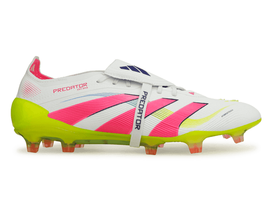 adidas Men's Predator Elite Foldover Tongue FG White/Pink/Lemon
