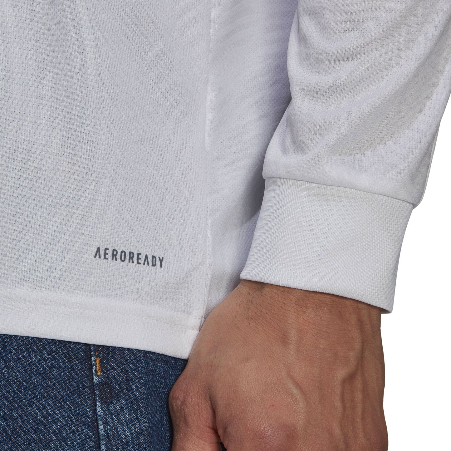 adidas Men's Real Madrid 2021/22 Long Sleeve Home Jersey White/Blue