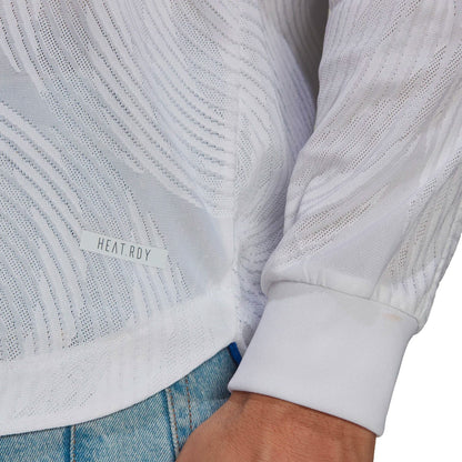 adidas Men's Real Madrid 2021/22 Long Sleeve Authentic Home Jersey White/Blue