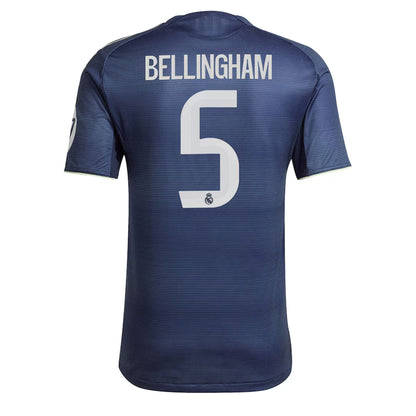 adidas Men's Real Madrid 2025/26 Authentic Away Jersey w/ Bellingham #5 Printing