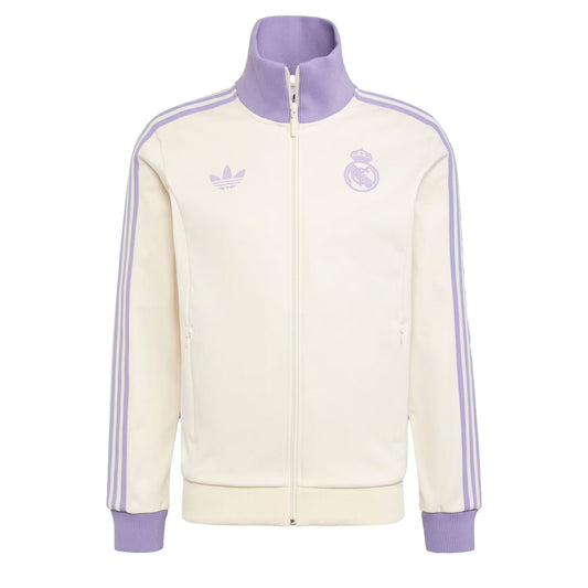 adidas Men's Real Madrid OG Beckenbauer Track Top White/Magic Lilac