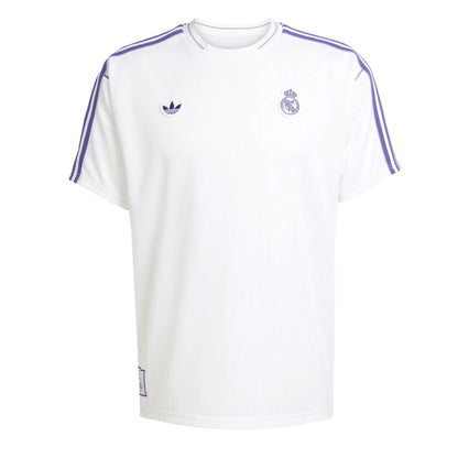 adidas Men's Real Madrid Terrace Icon Jersey White/Purple
