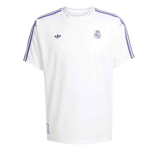 adidas Men's Real Madrid Terrace Icon Jersey White/Purple