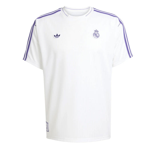 adidas Men's Real Madrid Terrace Icon Jersey White/Purple