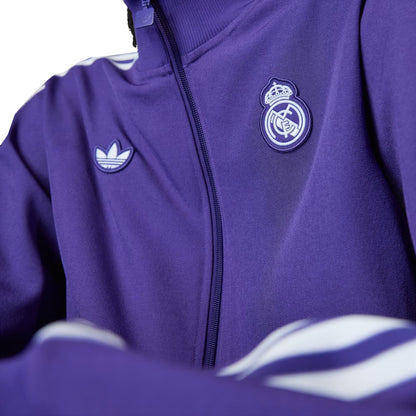 adidas Men's Real Madrid Terrace Icons Track Top Purple/White